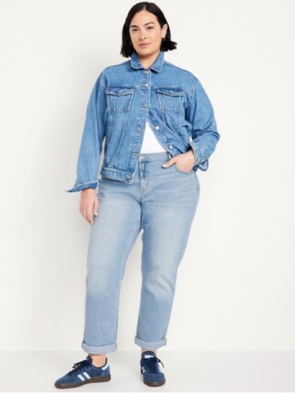Old Navy Light Wash Women’s Mid-Rise Wow Boyfriend Ankle Relaxed Fit Jeans Sz 18